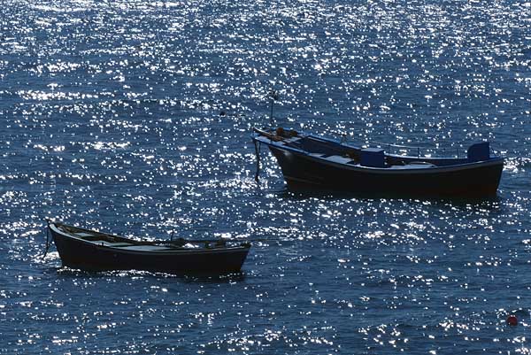 Fischerboote in Poris de Abona - Teneriffa