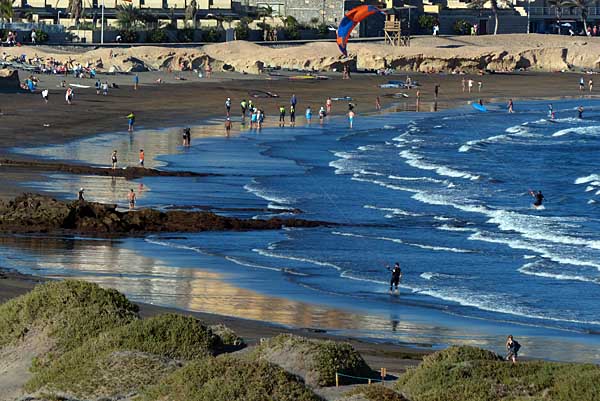 Blick über den Strand am späten Nachmittag Teneriffa - Playa del Médano
