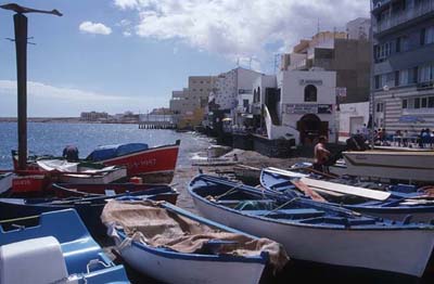 Fischerboote in El Medano - Teneriffa