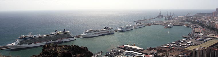 Teneriffa - Blick auf den Kreuzfahrthafen von Santa Cruz de Tenerife
